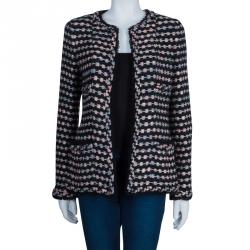 Pre Owned Chanel Black Tweed Jacket M