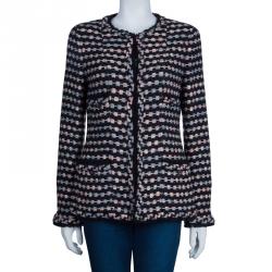 Pre Owned Chanel Black Tweed Jacket M