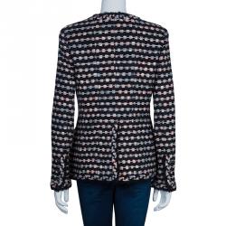 Pre Owned Chanel Black Tweed Jacket M
