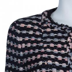 Pre Owned Chanel Black Tweed Jacket M