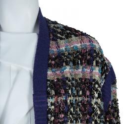 Pre Owned Chanel Purple Long Cardigan XL