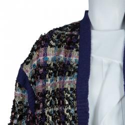 Pre Owned Chanel Purple Long Cardigan XL