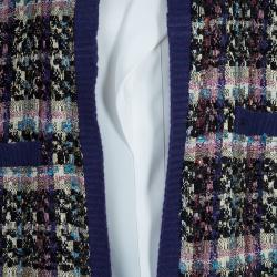 Pre Owned Chanel Purple Long Cardigan XL