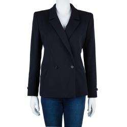 Pre Owned Chanel Navy Blue Tailored Blazer M