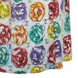 Pre Owned فستان شانيل طبع مورد متعدد الألوان M