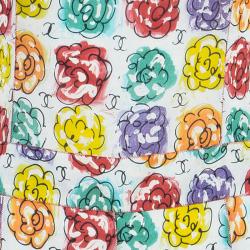 Pre Owned فستان شانيل طبع مورد متعدد الألوان M