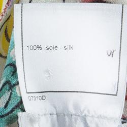 Pre Owned فستان شانيل طبع مورد متعدد الألوان M