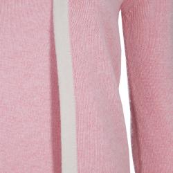 Pre Owned Chanel Pink Cashmere Cardigan Twin Set S