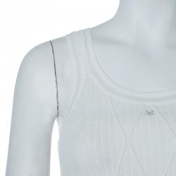 مملوكة مسبقًا توب شانيل تريكو أبيض S