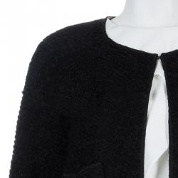 Pre Owned Chanel Black Textured Jacket S
