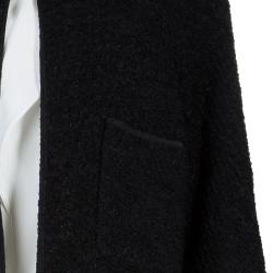 Pre Owned Chanel Black Textured Jacket S