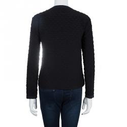مملوكة مسبقًا Chanel Black Silk Quilted Jacket S