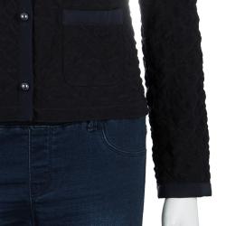 مملوكة مس�بقًا Chanel Black Silk Quilted Jacket S
