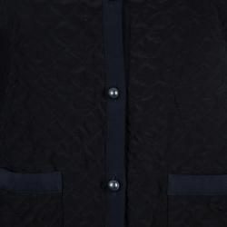 مملوكة مسبقًا Chanel Black Silk Quilted Jacket S