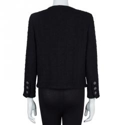 Chanel Black Wool Boucle Jacket L
