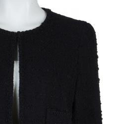 Chanel Black Wool Boucle Jacket L