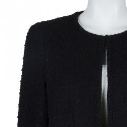Chanel Black Wool Boucle Jacket L