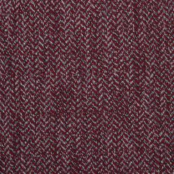 Pre Owned Chanel Red Herringbone Pattern Wool Skirt S
