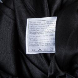 Pre Owned Chanel Black Geometric Applique Detail Overcoat S