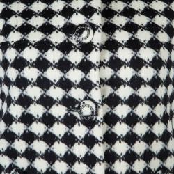 Chanel Monochrome Diamond Checked Wool Vest S