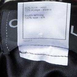 Chanel Monochrome Diamond Checked Wool Vest S