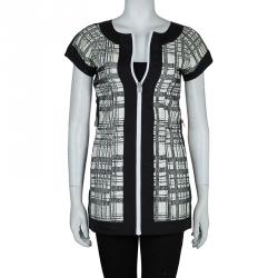 Chanel Monochrome Textured Short Sleeve Jacket S