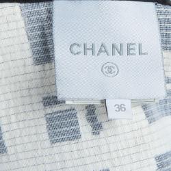 Chanel Monochrome Textured Short Sleeve Jacket S