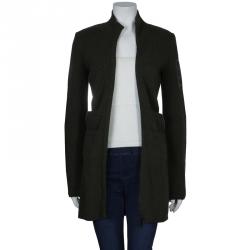 Pre Owned Chanel Olive Green Long Sleeve Cardigan S
