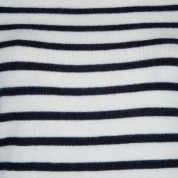 Pre Owned Chanel Multicolor Striped Off-Shoulder Cashmere Sweater M