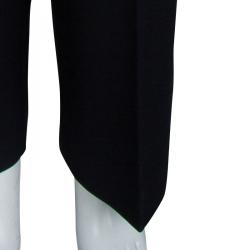 Pre Owned Chanel Navy Blue Wool High Waist Wide Leg Trousers M