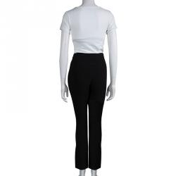 Pre Owned Chanel Black Silk Trousers M
