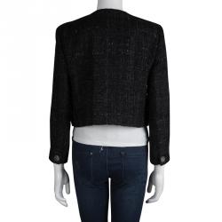 Chanel Black Fantasy Tweed Boucle Jacket M