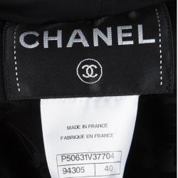 Chanel Black Fantasy Tweed Boucle Jacket M