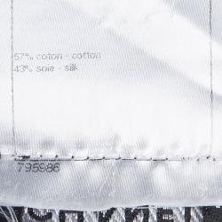 Pre Owned Chanel Black Rib Knit Logo Print Top L