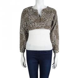 Pre Owned Chanel Metallic Textured Bolero Jacket S