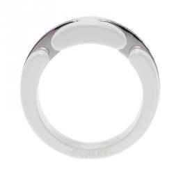 Chanel Diamonds 18 K White Gold & Ceramic Ultra Ring Size 56