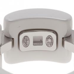 Chanel Diamonds 18 K White Gold & Ceramic Ultra Ring Size 56