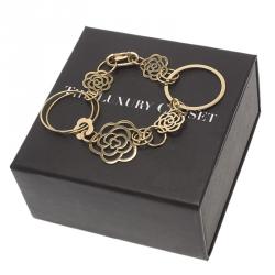 Pre Owned Chanel Camelia Yellow Gold Bracelet