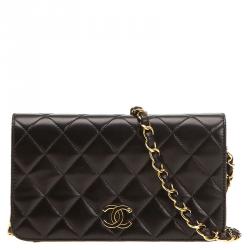 CHANEL Lambskin Calfskin Tweed Success Story Set of 4 Minis Bags Black  585750