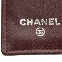 Pre Owned محفظة شانيل بقلاب جلد خروف مبطن سوداء