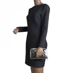 Pre Owned Chanel Gold Patent Leather Lucky Symbols Zip Around Wallet