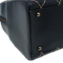 Pre Owned Chanel Black Leather Wild Stitch Bowling Bag