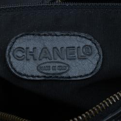 Pre Owned Chanel Black Leather Wild Stitch Bowling Bag