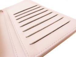 Pre Owned Chanel Pink Leather Brilliant L Yen Holder Wallet