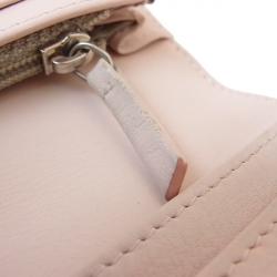 Pre Owned Chanel Pink Leather Brilliant L Yen Holder Wallet