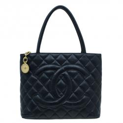 Black Quilted Satin CC Mini Top Handle Bag Gold Hardware, 2000-2002