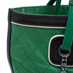 Chanel Green Quilted Leather Country Club Tote Bag