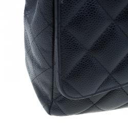 مملوكة مسبقًا Chanel Black Caviar Leather Classic Maxi Double Flap Bag