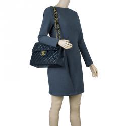 مملوكة مسبقًا Chanel Black Quilted Lambskin Maxi Vintage Classic Single Flap Bag