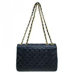 مملوكة مسبقًا Chanel Black Quilted Lambskin Maxi Vintage Classic Single Flap Bag